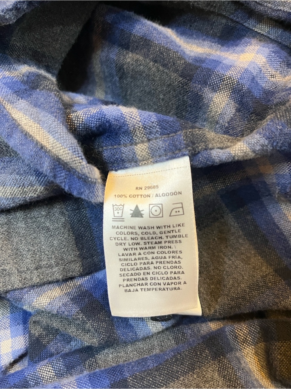 Pendleton Blue and Gray Plaid Button-Down Shirt - Picture 6 of 6